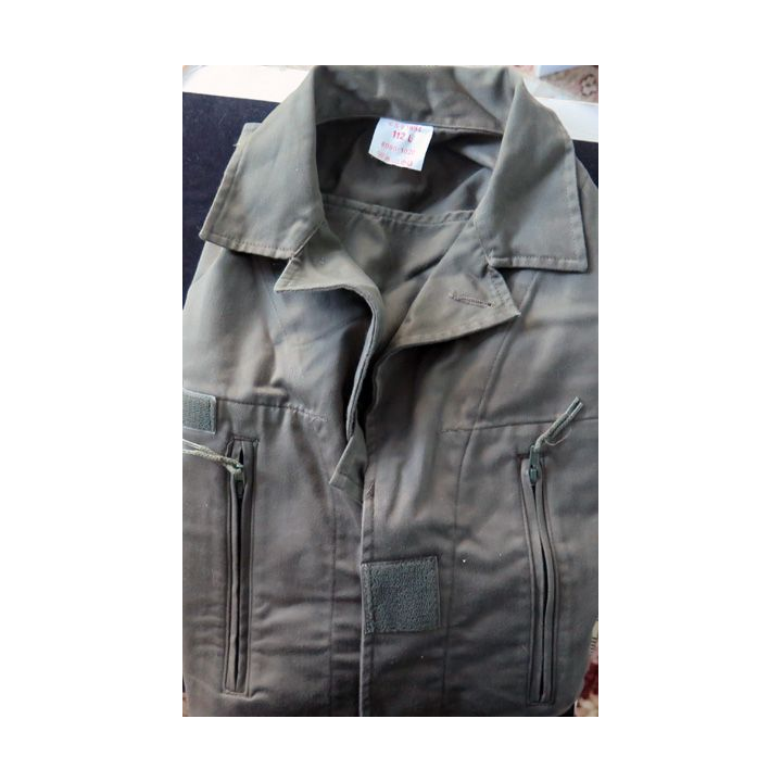 Veste de treillis vert armé taille 112 L CVS 1994 retaillée avec élastiques en bas