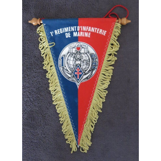 1° RIMa : fanion du 1° régiment d'infantrerie de Marine 27 cm