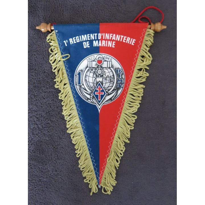 1° RIMa : fanion du 1° régiment d'infantrerie de Marine 27 cm