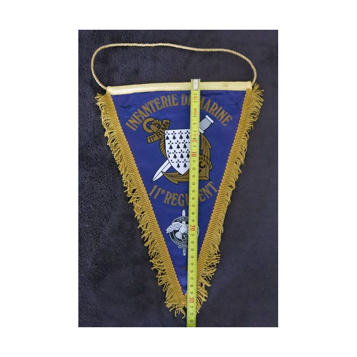 CEC 11° RIMA : fanion du CEC 11° régiment d'Infanterie de Marine 30 cm