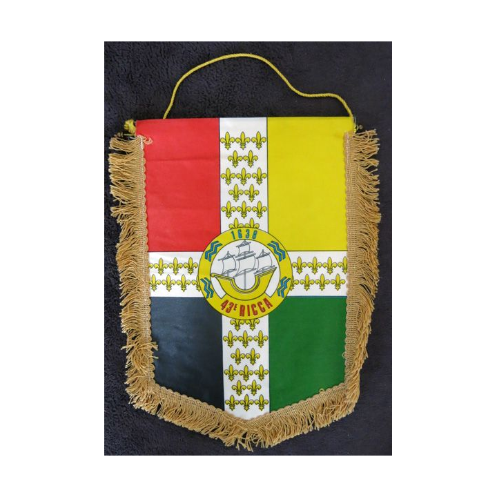 43° RICA : fanion du 43° régiment d'Infanterie de corps d'armée 27 cm