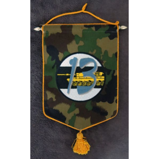 ABC : fanion inconnu Arme Blindée Cavalerie fond camouflage avec chiffre 13