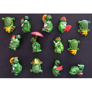 FERRERO : Figurines Série Kinder Ferrero "les tortues" 13 pièces