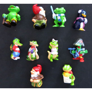 FERRERO : Figurines Série Kinder Ferrero "Nains Crocos Pingouins" 10 pièces