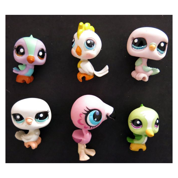 HASBRO : Figurines Littlest Pet Shop "oiseaux" 6 pièces