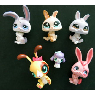 HASBRO : Figurines Littlest Pet Shop "Lapins" 6 pièces