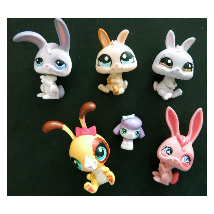 HASBRO : Figurines Littlest Pet Shop "Lapins" 6 pièces