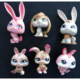 HASBRO : Figurines Littlest Pet Shop "Lapins" 6 pièces
