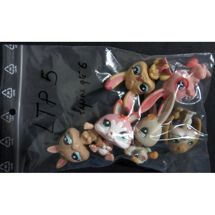 HASBRO : Figurines Littlest Pet Shop "Lapins" 6 pièces