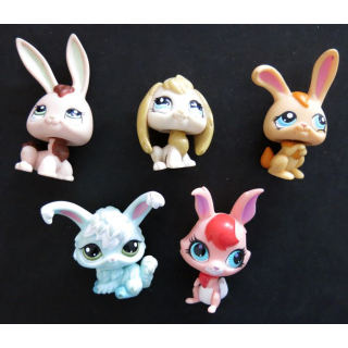 HASBRO : Figurines Littlest Pet Shop "Lapins" 5 pièces