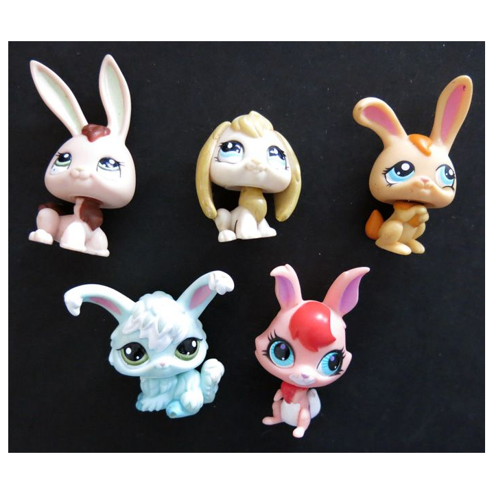 HASBRO : Figurines Littlest Pet Shop "Lapins" 5 pièces