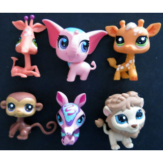 HASBRO : Figurines Littlest Pet Shop "Animaux de la jungle" 6 pièces
