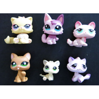 HASBRO : Figurines Littlest Pet Shop "chats " 6 pièces