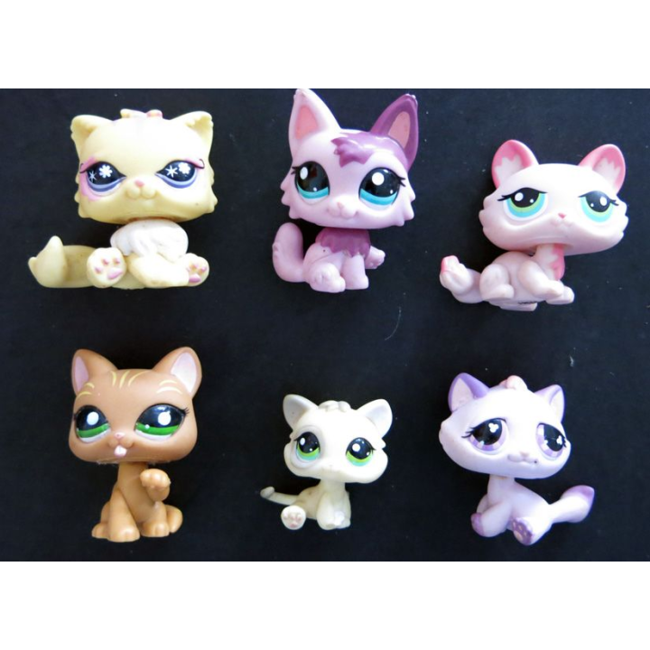HASBRO : Figurines Littlest Pet Shop "chats " 6 pièces