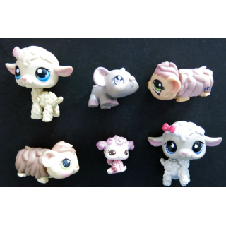 HASBRO : Figurines Littlest Pet Shop "moutons " 6 pièces