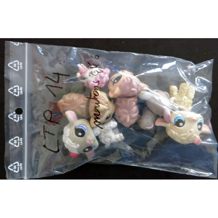 HASBRO : Figurines Littlest Pet Shop "moutons " 6 pièces