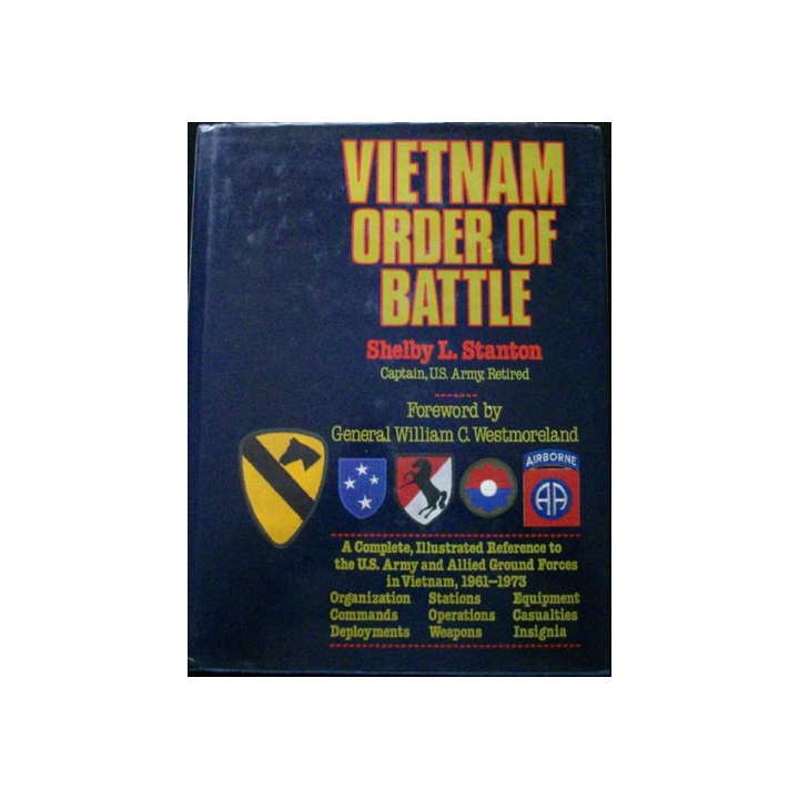 VIETNAM ORDER OF BATTLE livre sur les unités US au Vietnam