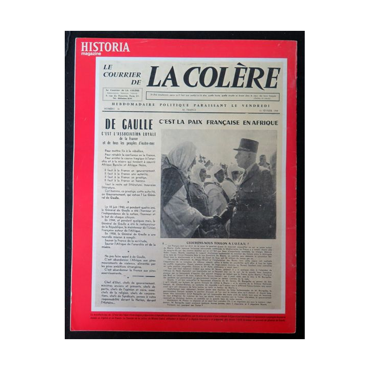 Historia Magazine N° 238 La Guerre d'Algérie n° 45 Ollivier : l'exécution des Bellounis
