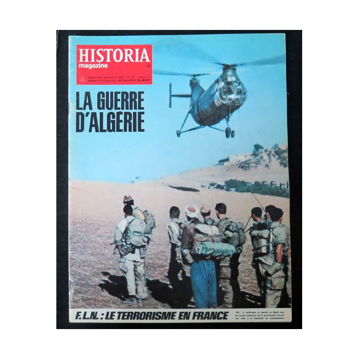 Historia Magazine N° 231 La Guerre d'Algérie n° 38 FLN : le terrorisme en France