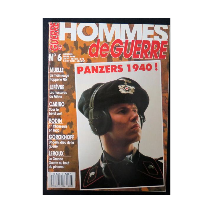 Hommes de guerre N° 6 Mars 1988 Panzers 1940