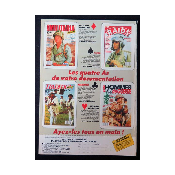 Hommes de guerre N° 15 janvier 1989 Pierre Sergent du maquis au Djebel