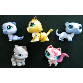 HASBRO : Figurines Littlest Pet Shop "chats " 5 pièces