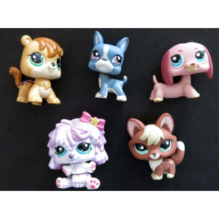 HASBRO : Figurines Littlest Pet Shop "chiens " 5 pièces
