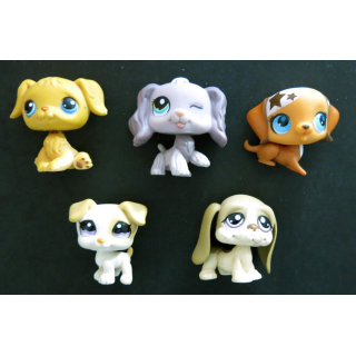 HASBRO : Figurines Littlest Pet Shop "chiens " 5 pièces