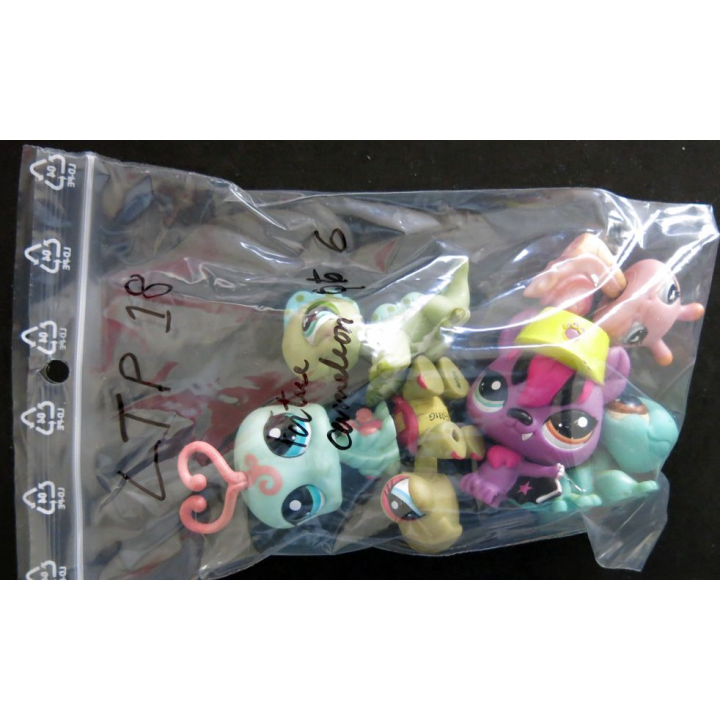 HASBRO : Figurines Littlest Pet Shop "tortue, caméléon" 6 pièces