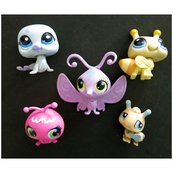 HASBRO : Figurines Littlest Pet Shop "papillons et divers" 5 pièces