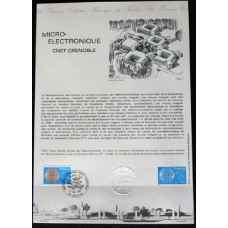 Document philatéliques officiels la poste Micro Electronique CNET 1981