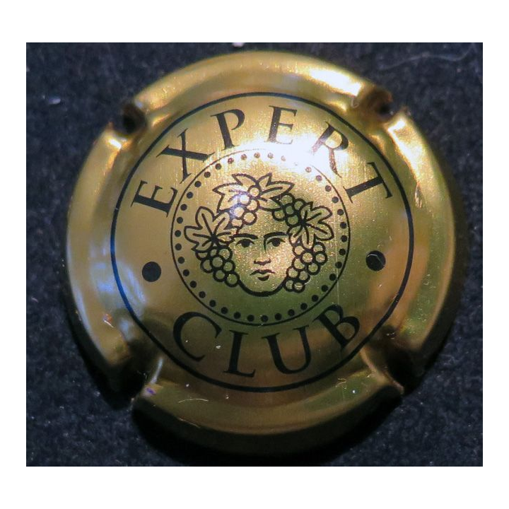 Capsule Muselet de bouteille de Mousseux EXPERT CLUB n° 16 or et noir 