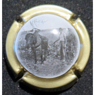 Capsule Muselet de bouteille de Champagne AMYOT n° 13a contour Or