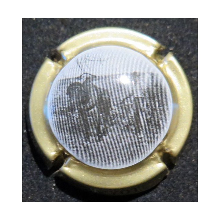 Capsule Muselet de bouteille de Champagne AMYOT n° 13a contour Or