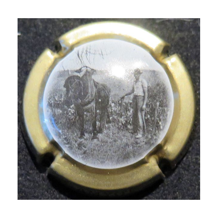 Capsule Muselet de bouteille de Champagne AMYOT n° 13a contour Or