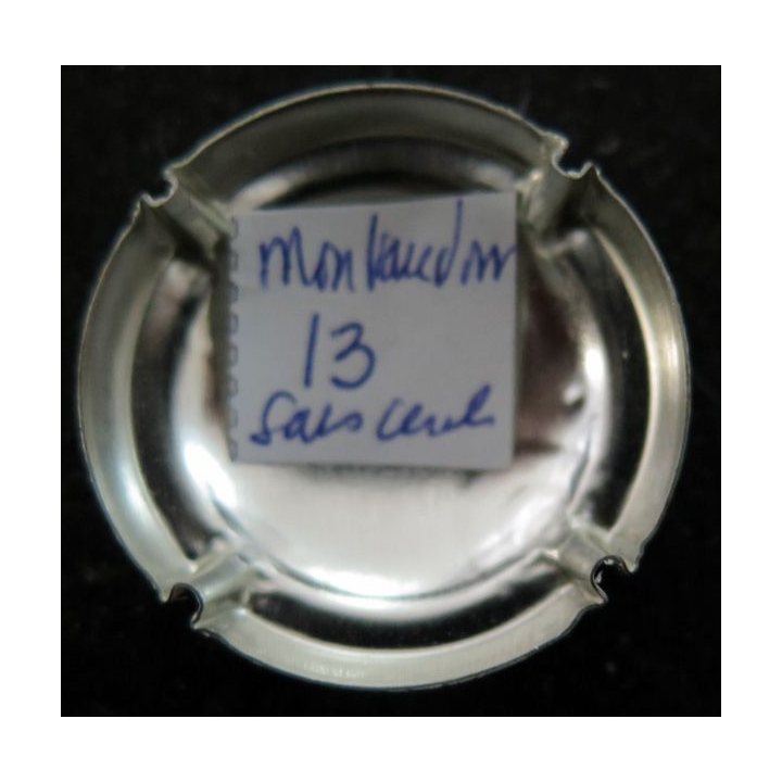 Capsule Muselet de bouteille de champagne Montaudon n° 13 sans cercle