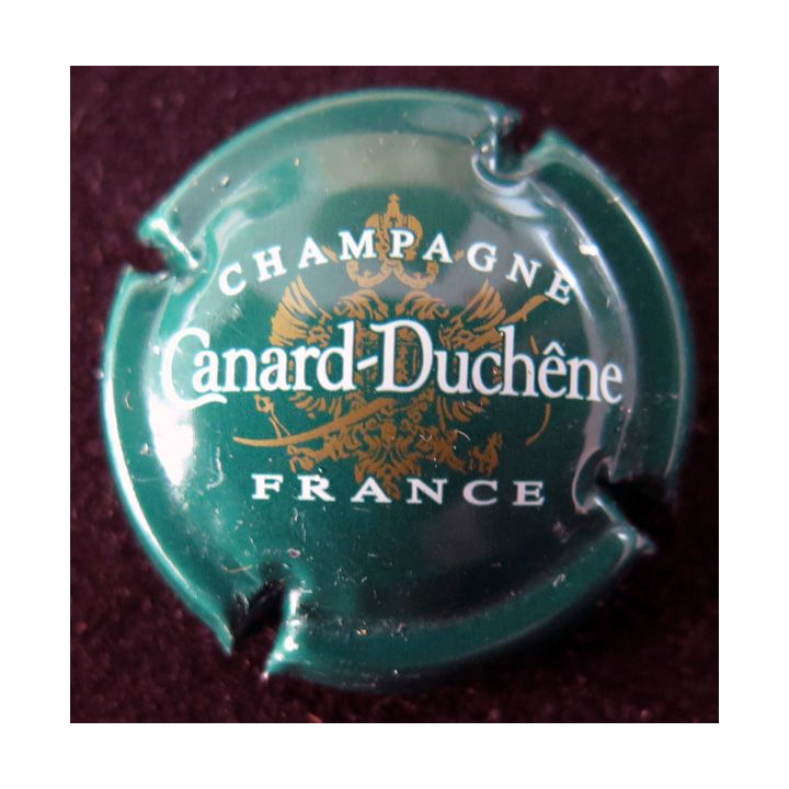 Capsule Muselet de bouteille de champagne CANARD-DUCHENE n° 75  vert grandes lettres