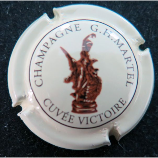 Capsule Muselet de bouteille de champagne MARTEL G. H. n° 24b fond crème