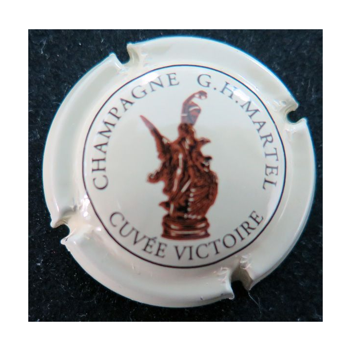 Capsule Muselet de bouteille de champagne MARTEL G. H. n° 24b fond crème
