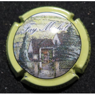Capsule Muselet de bouteille de champagne FAY Michel n° 8 contour vert