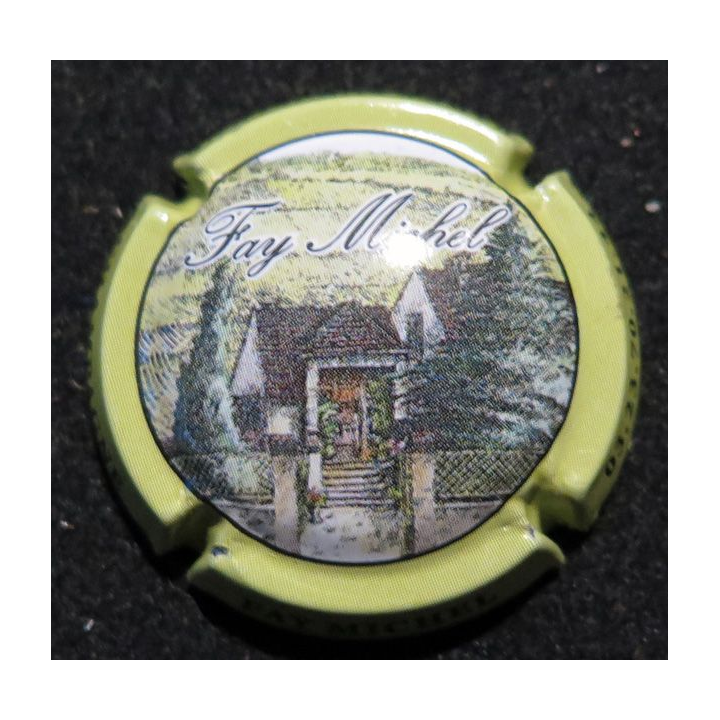 Capsule Muselet de bouteille de champagne FAY Michel n° 8 contour vert