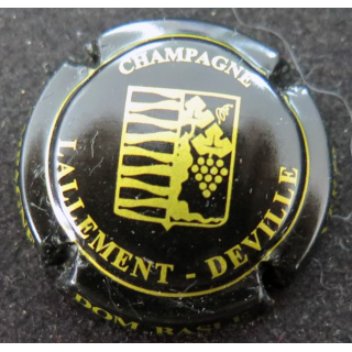 Capsule Muselet de bouteille de champagne LALLEMENT-DEVILLE n°5 Noir et Or