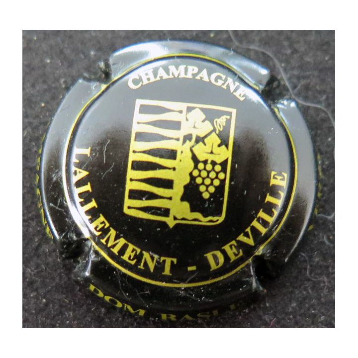 Capsule Muselet de bouteille de champagne LALLEMENT-DEVILLE n°5 Noir et Or