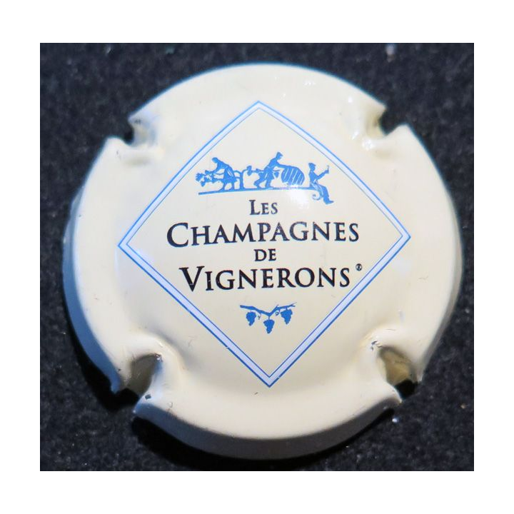 Capsule Muselet de bouteille LES CHAMPAGNES DE VIGNERONS n° 665bc 