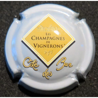 Capsule Muselet de bouteille LES CHAMPAGNES DE VIGNERONS n° 665f Gris-crème pâle