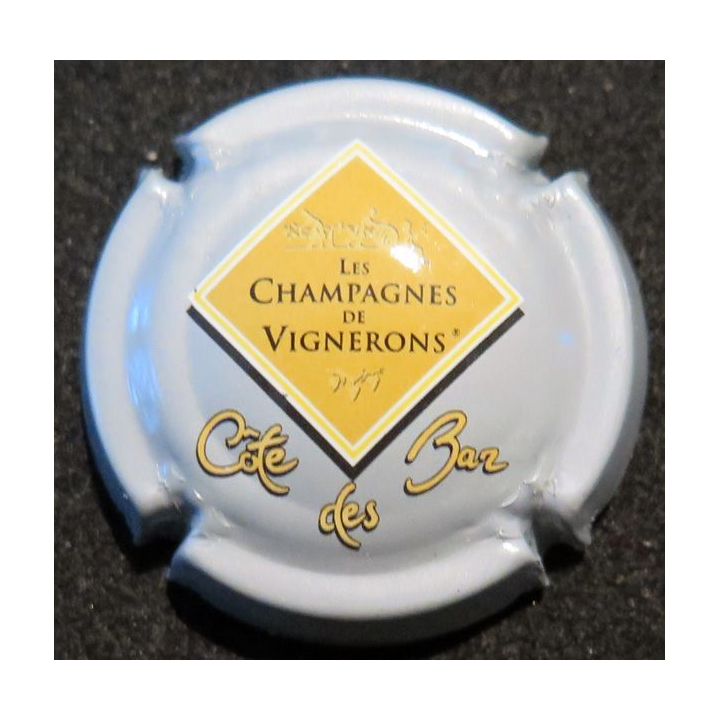 Capsule Muselet de bouteille LES CHAMPAGNES DE VIGNERONS n° 665f Gris-crème pâle