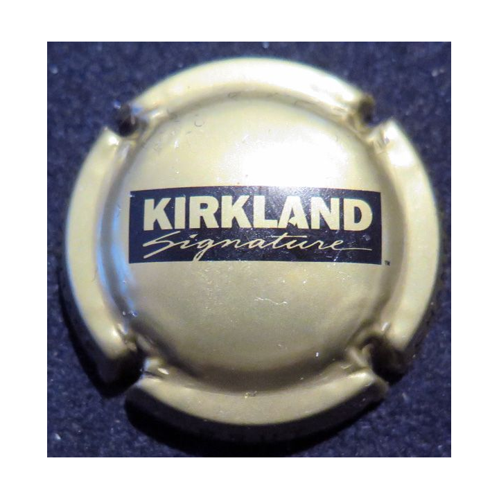 Capsule Muselet de bouteille de champagne KIRKLAND n°2 Fond Or