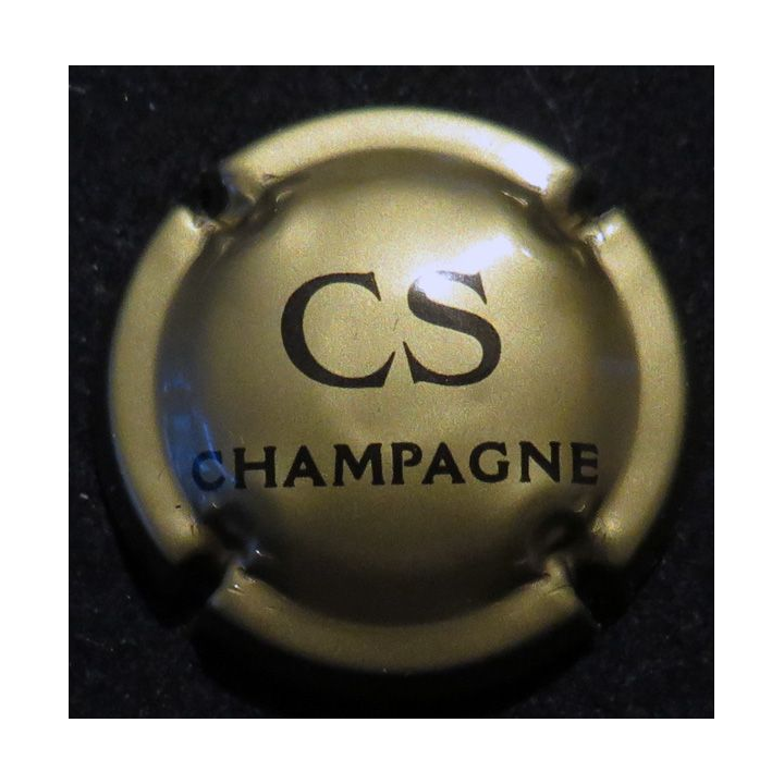 Capsule Muselet de bouteille de champagne COMTE DE SENNEVAL n° 4 cuivre et noir