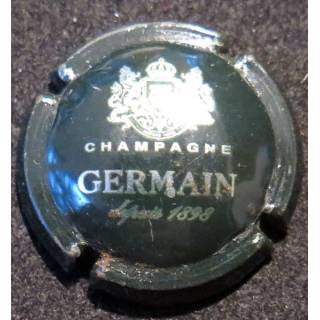 Capsule Muselet de bouteille de champagne GERMAIN n° 33d noir et argent