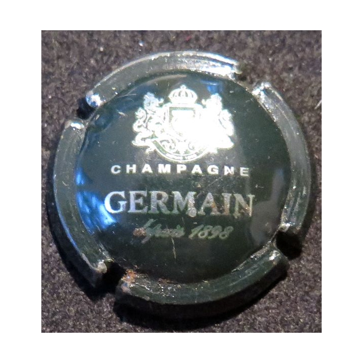 Capsule Muselet de bouteille de champagne GERMAIN n° 33d noir et argent